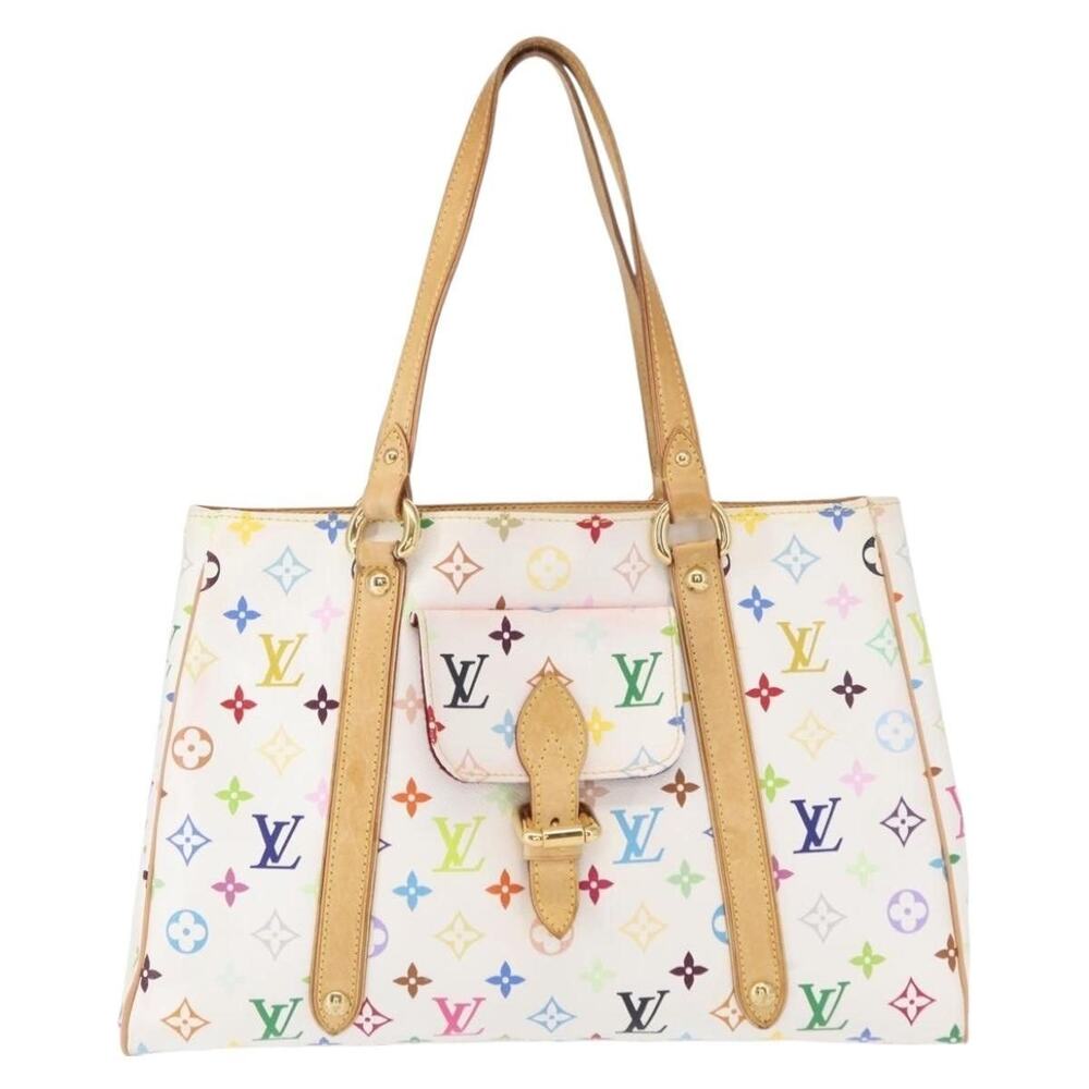 Louis Vuitton Monogram Multicolor Aurelia MM Tote Bag White